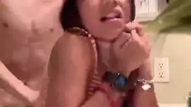 NRI Desi Teen Student Getting Backshots by Foreign Boy in the Bathroom