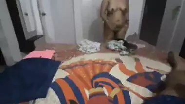 Most Demanded Indian Bhabhi Wearing Cloths Video Record By Hubby