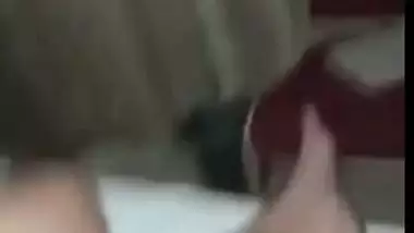 Big boobed Indian prostitute talking on phone during sex video