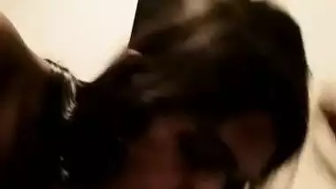 Desi cute teen girl sucking lover cock