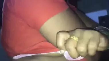 Insistent Indian man coaxes chubby wife to take part in home porn clip