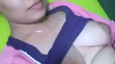 Comely Indian girl shows boobs and rubs snatch like real porn star