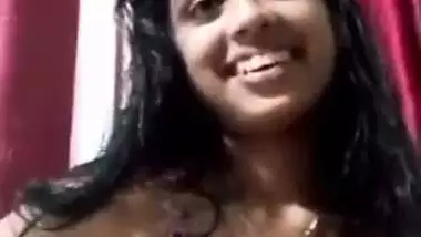 Firm boobs mallu GF removing bra and topless video call