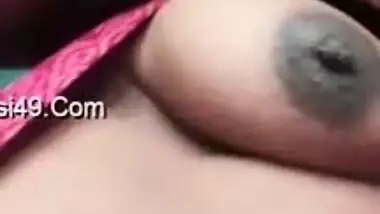 Hubby is on a work trip and often calls the Desi to see her boobs