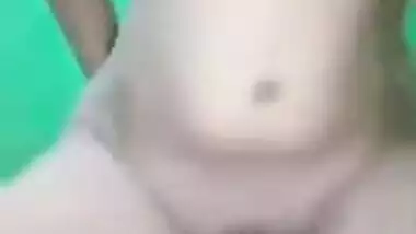 Desi performs XXX cock-riding in bed bouncing small breasts on camera