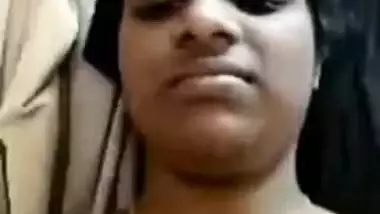 Sexy Indian wife opens big XXX hooters with dark nipples on amateur cam