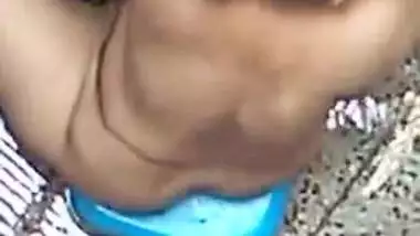 Man prefers to hide and peep on sex Desi doing laundry in a XXX way