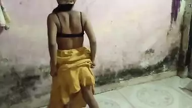 Masked Desi in bra and skirt takes off panties to show XXX hole