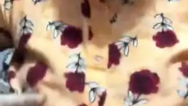 Shy Desi MILF demonstrates her big natural tits for homemade XXX vid