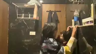 Horny girl’s xxx mms of riding a dick in the bathroom