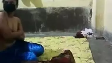 Man approaches Desi girlfriend from behind and feels up her XXX boobies