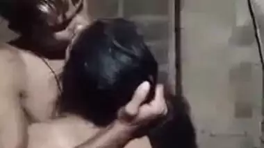 Desi girl gets it on with her nice XXX lover by fireplace in MMS video