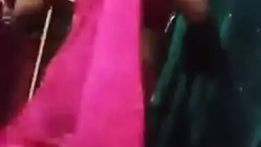 Sweet Desi housewife takes off sexy sari to show her bald XXX pussy