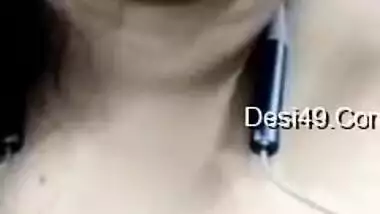 Today Exclusive- Horny Bhabhi Showing Her Boobs And Pussy On Video Call Part 1