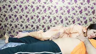 My Muslim stepsister caught me jerking off and handjob my dick in my bedroom