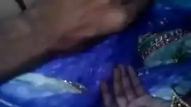 Indian female shows tits and panties and wanks a cock in amateur porn