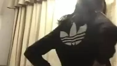Day is over so Desi girl gets naked exposing XXX boobies and pussy