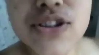 Super hot big boobs girl selfie for boyfriend from bathroom with hindi audio