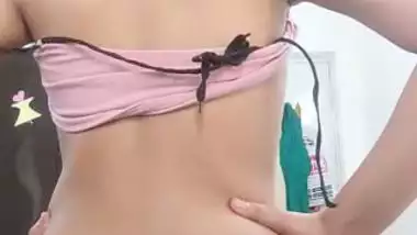 Young 18 yr old girl records her desi teen sex video