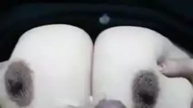Point of view porn video of Indian guy cumming on girl's breasts