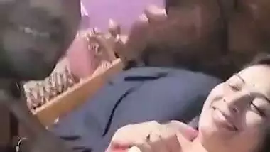 Wife wears erotic clothes and enjoys couple sex