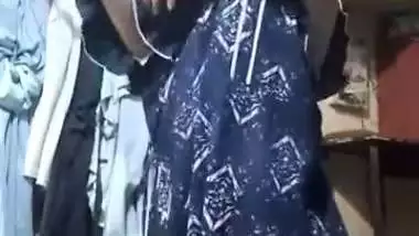 Cute chubby Indian GF lifting nighty and showing pussy