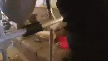 Horny South Indian girl shows off her big ass while working out