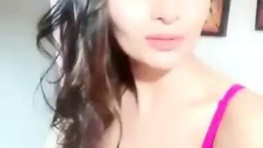 Actress Talking with Director and in Bra she taking selfie video with talking audio