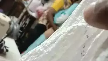 Indian girl sex with her co-worker inside workshop