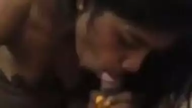 Young indian wife gives blowjob and take cum in mouth for promotion