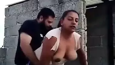 Sri Lankan Office Lady Hard Fucked from Behind on a Rooftop (Very Horny)