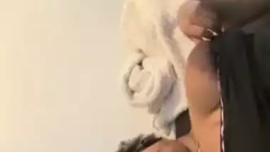 ✨Waiting for my boss to turn my camera on in a Zoom meeting✨ Playing with my big juicy tits!