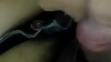 Jaipur bhabi teasing hubby’s cock with tongue, hubby holding her cute boobies