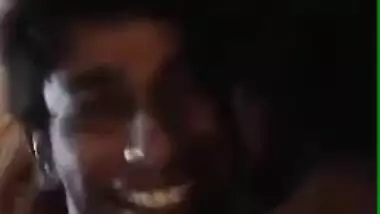 Desi young couple sucking boobs