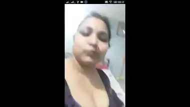 Curvy Busty Big Boobs Bhabi, Strips saree and show her melons ,Then show tummy slutty