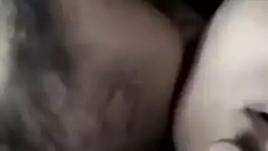 Man kisses and squeezes Desi spouse's XXX tits for homemade MMS clip