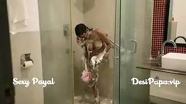 desi south indian girl young bhabhi Payal in bathroom taking shower and masturbation