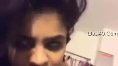 Indian babe has XXX sized boobs that she hides first but then exposes