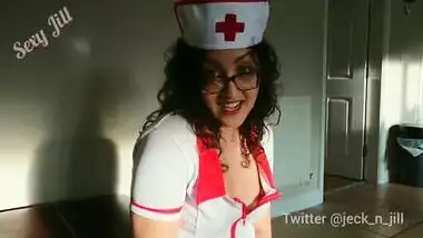 Naughty sperm bank nurse collects patient's sample with her mouth - deepthroat blowjob with massive cumshot swallow POV