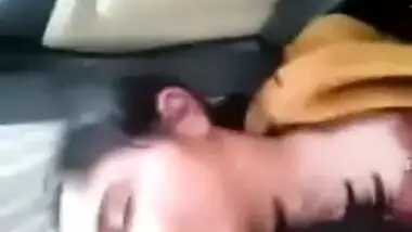 XXX movie scenes of a horny abode wife fucking her spouse in the car