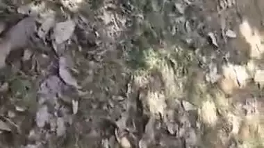 Outdoor Nepali porn of a girl sucking a dick and fucking