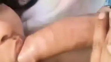 Horny girl sucks a dick deep in the Nepali sex video