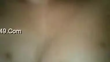 Girl can't fall asleep so she films porn video where she plays with Desi tits