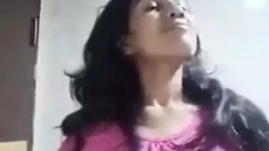 Sri Lankan Girl with Big Round Boobs Showing Her Ass to Her BF