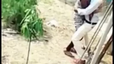 Naughty Desi wife cheating, outdoor sex act recorded by a voyeur on mobile