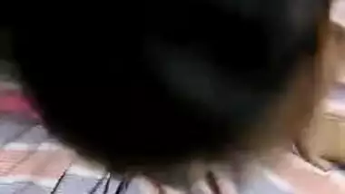 Busty Desi girl sucks cock and strokes it with XXX bulges in MMS video