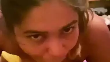 Sucking meaty dick of boyfriend by horny GF