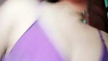 Whorish Indian wife flashes pussy and next step is to show tits