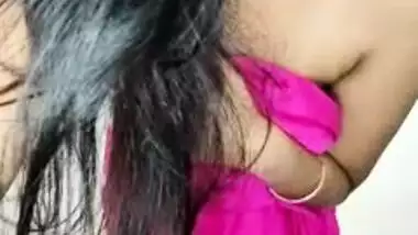 Sexy Eyes Theera showing her boobs and horny expression on her face