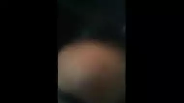 College teen girl grabs lover’s head to suck nipple